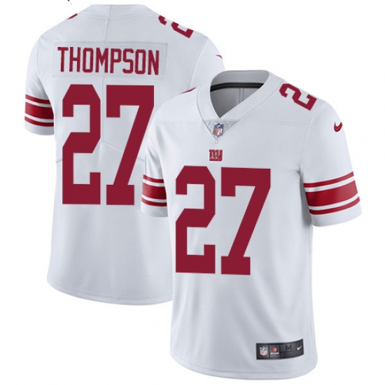 Men's Nike New York Giants 27 Darian Thompson White Vapor Untouchable Limited Player NFL Jersey