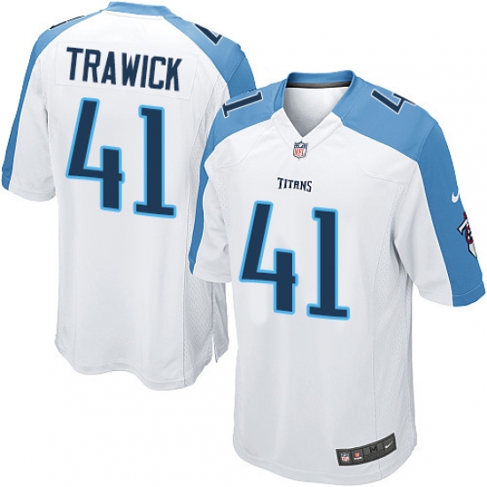 Men's Nike Tennessee Titans 41 Brynden Trawick Game White NFL Jersey