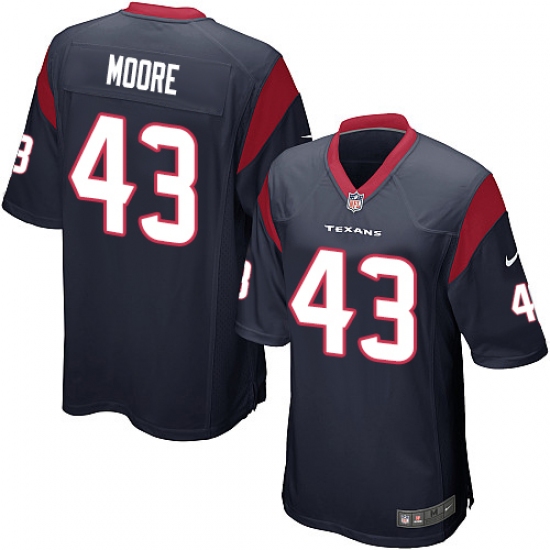 Men's Nike Houston Texans 43 Corey Moore Game Navy Blue Team Color NFL Jersey