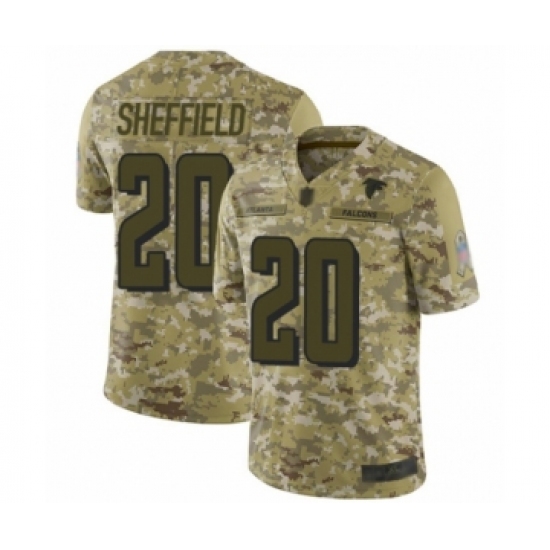 Youth Atlanta Falcons 20 Kendall Sheffield Limited Camo 2018 Salute to Service Football Jersey