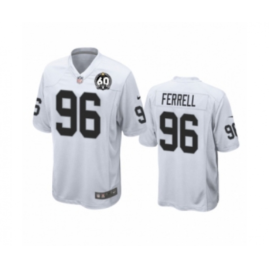 Youth Oakland Raiders 96 Clelin Ferrell Game 60th Anniversary White Football Jersey