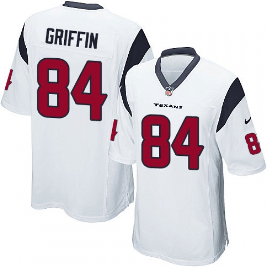 Men's Nike Houston Texans 84 Ryan Griffin Game White NFL Jersey