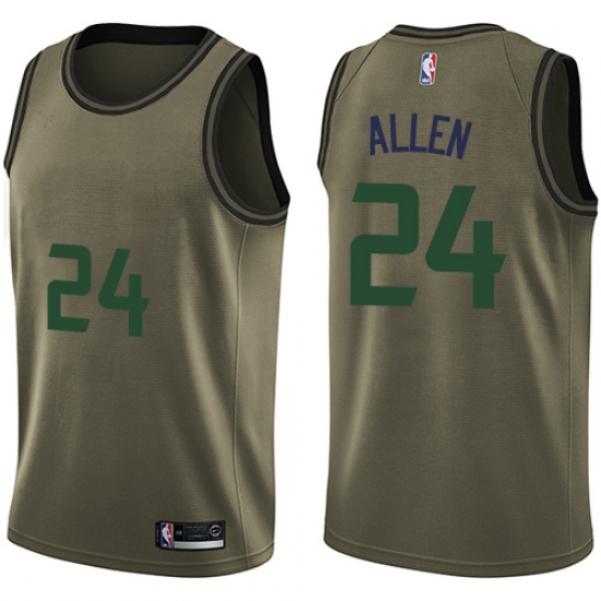 Youth Nike Utah Jazz 24 Grayson Allen Swingman Green Salute to Service NBA Jersey