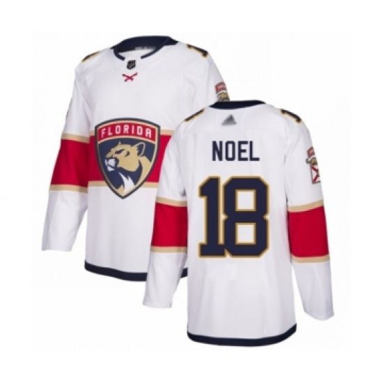 Men's Florida Panthers 18 Serron Noel Authentic White Away Hockey Jersey