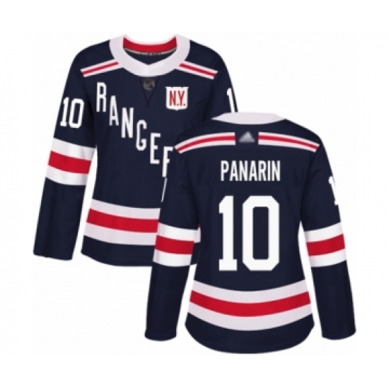 Women's New York Rangers 10 Artemi Panarin Authentic Navy Blue 2018 Winter Classic Hockey Jersey