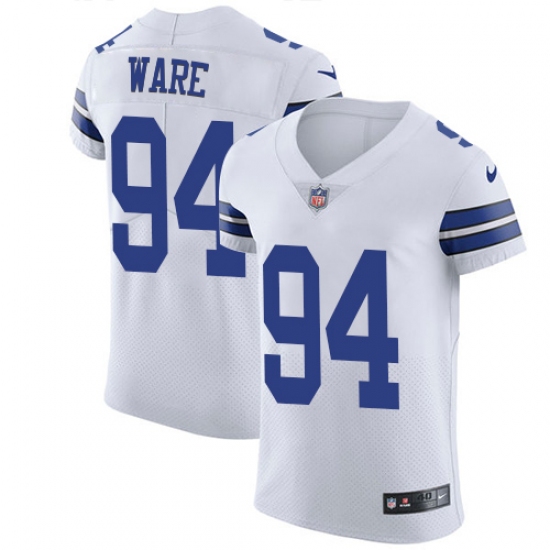 Men's Nike Dallas Cowboys 94 DeMarcus Ware Elite White NFL Jersey