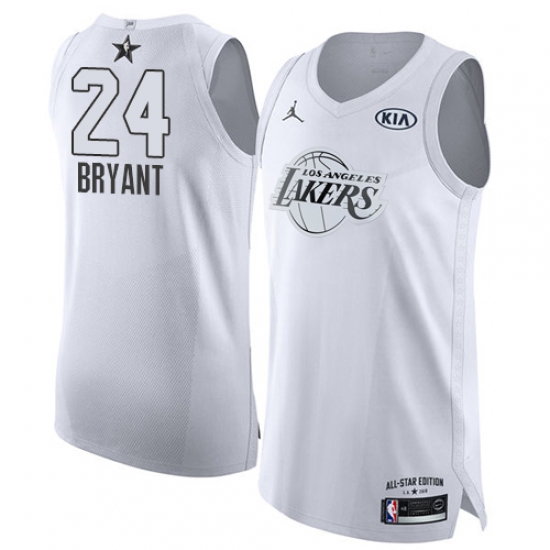 Men's Nike Los Angeles Lakers 24 Kobe Bryant Authentic White 2018 All-Star Game NBA Jersey