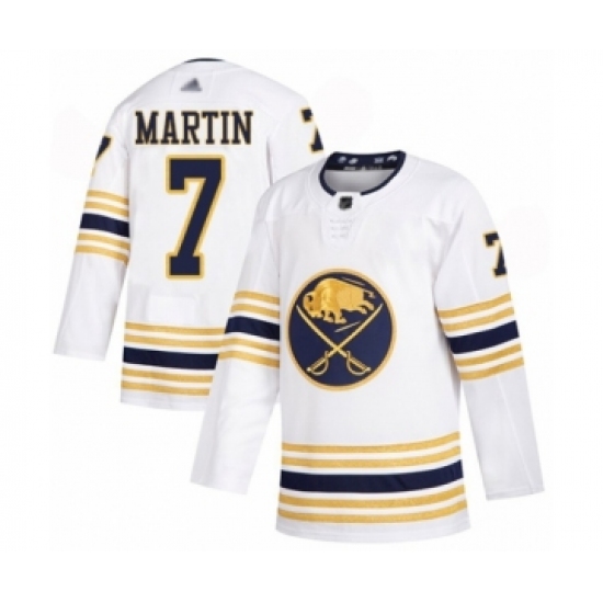 Youth Buffalo Sabres 7 Rick Martin Authentic White 50th Season Hockey Jersey