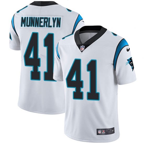 Youth Nike Carolina Panthers 41 Captain Munnerlyn White Vapor Untouchable Limited Player NFL Jersey