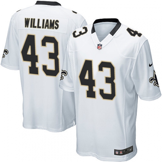 Men's Nike New Orleans Saints 43 Marcus Williams Game White NFL Jersey