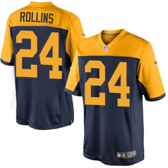 Men's Nike Green Bay Packers 24 Quinten Rollins Limited Navy Blue Alternate NFL Jersey
