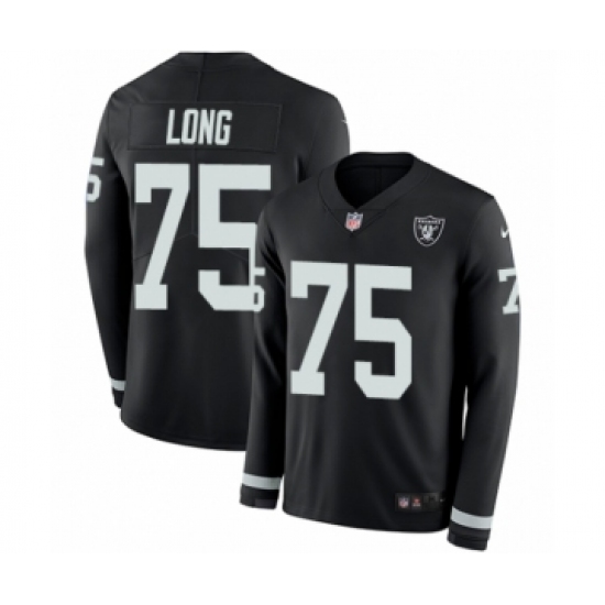 Men's Nike Oakland Raiders 75 Howie Long Limited Black Therma Long Sleeve NFL Jersey