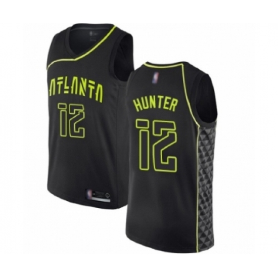 Youth Atlanta Hawks 12 De'Andre Hunter Swingman Black Basketball Jersey - City Edition