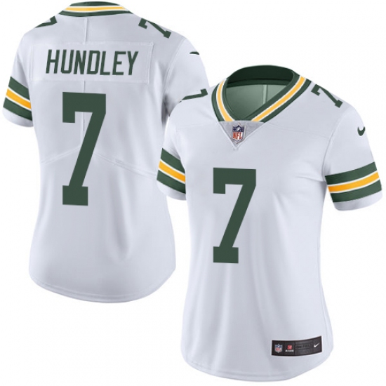 Women's Nike Green Bay Packers 7 Brett Hundley Elite White NFL Jersey
