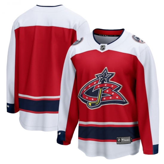 Men's Columbus Blue Jackets Fanatics Branded Blank Red 2020-21 Special Edition Breakaway Jersey