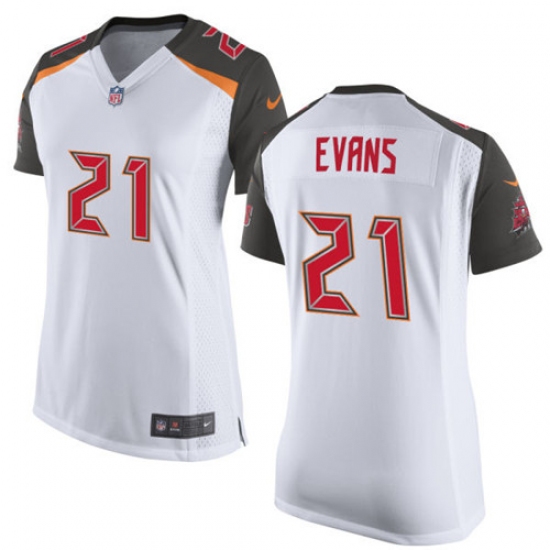 Women's Nike Tampa Bay Buccaneers 21 Justin Evans Game White NFL Jersey