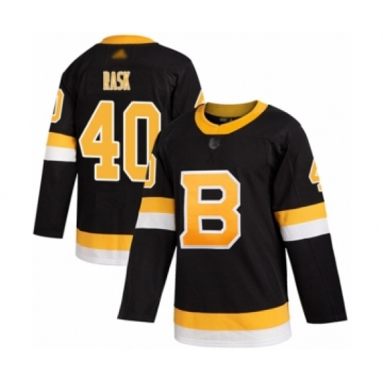 Men's Boston Bruins 40 Tuukka Rask Authentic Black Alternate Hockey Jersey