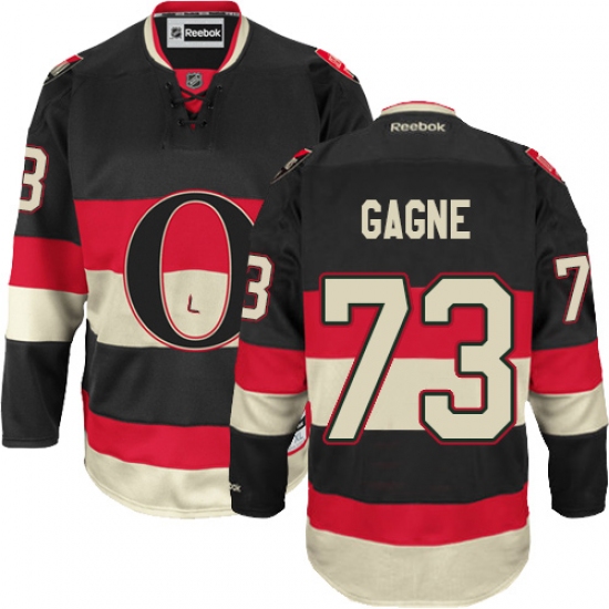Women's Reebok Ottawa Senators 73 Gabriel Gagne Authentic Black Third NHL Jersey