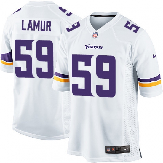 Men's Nike Minnesota Vikings 59 Emmanuel Lamur Game White NFL Jersey
