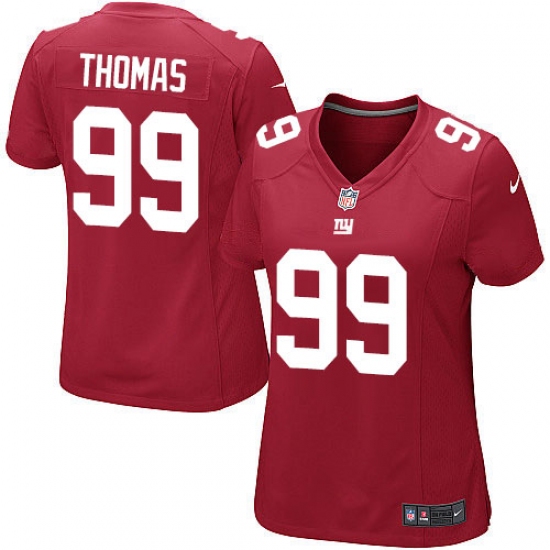 Women's Nike New York Giants 99 Robert Thomas Game Red Alternate NFL Jersey