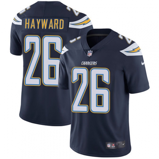Men's Nike Los Angeles Chargers 26 Casey Hayward Navy Blue Team Color Vapor Untouchable Limited Player NFL Jersey