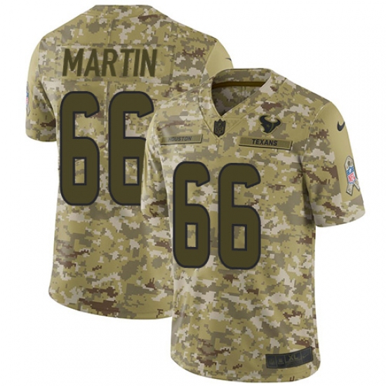 Men's Nike Houston Texans 66 Nick Martin Limited Camo 2018 Salute to Service NFL Jersey