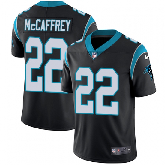 Youth Nike Carolina Panthers 22 Christian McCaffrey Black Team Color Vapor Untouchable Limited Player NFL Jersey