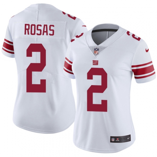 Women's Nike New York Giants 2 Aldrick Rosas White Vapor Untouchable Limited Player NFL Jersey