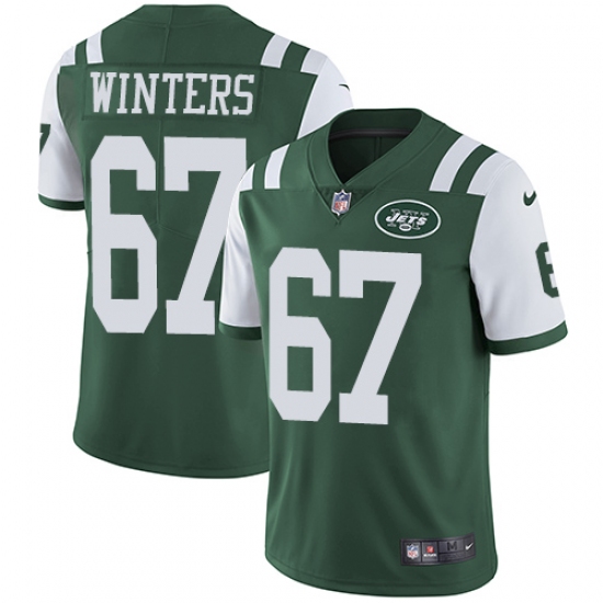 Youth Nike New York Jets 67 Brian Winters Green Team Color Vapor Untouchable Limited Player NFL Jersey