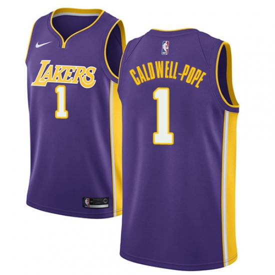 Youth Nike Los Angeles Lakers 1 Kentavious Caldwell-Pope Swingman Purple NBA Jersey - Statement Edition