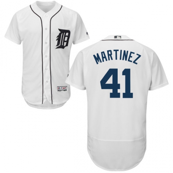 Men's Majestic Detroit Tigers 41 Victor Martinez White Home Flex Base Authentic Collection MLB Jersey