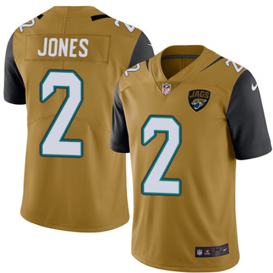 Youth Nike Jacksonville Jaguars 2 Landry Jones Limited Gold Rush Vapor Untouchable NFL Jersey