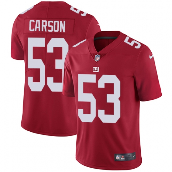 Men's Nike New York Giants 53 Harry Carson Red Alternate Vapor Untouchable Limited Player NFL Jersey