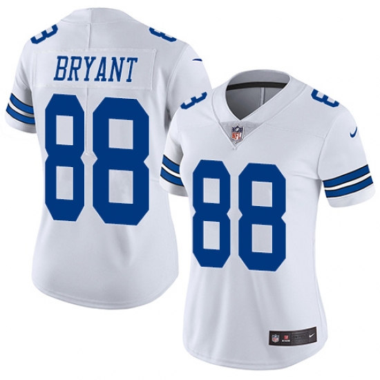 Women's Nike Dallas Cowboys 88 Dez Bryant White Vapor Untouchable Limited Player NFL Jersey