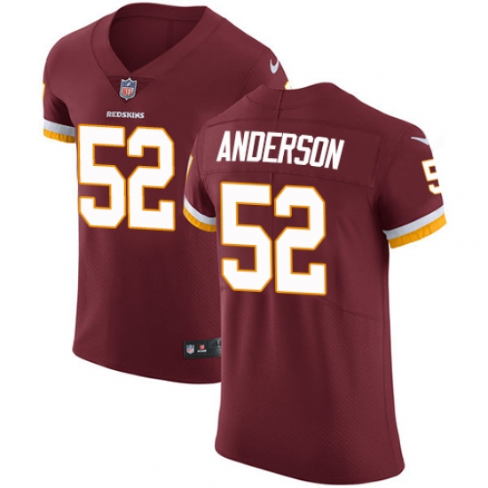 Men's Nike Washington Redskins 52 Ryan Anderson Elite Burgundy Red Team Color NFL Jersey