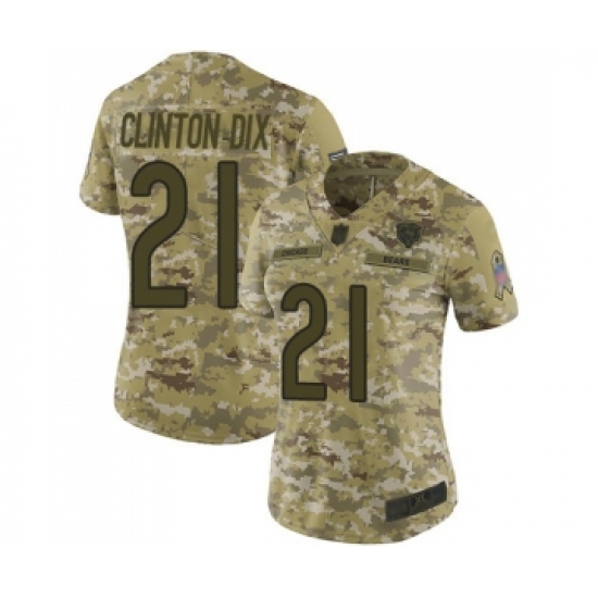 Women's Chicago Bears 21 Ha Clinton-Dix Limited Camo 2018 Salute to Service Football Jersey