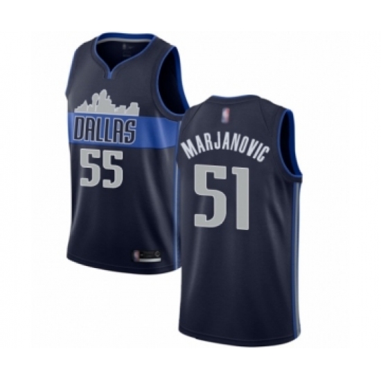 Youth Dallas Mavericks 51 Boban Marjanovic Swingman Navy Blue Basketball Jersey Statement Edition