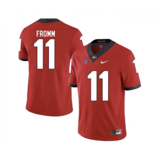 Georgia Bulldogs 11 Jake Fromm Red Nike College Football Jersey