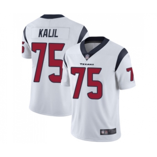 Men's Houston Texans 75 Matt Kalil White Vapor Untouchable Limited Player Football Jersey