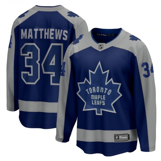 Men's Toronto Maple Leafs 34 Auston Matthews Fanatics Branded Royal 2020-21 Special Edition Breakaway Player Jersey