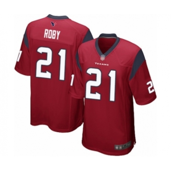 Men's Houston Texans 21 Bradley Roby Game Red Alternate Football Jersey