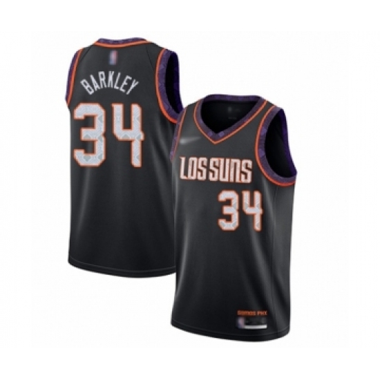 Women's Phoenix Suns 34 Charles Barkley Swingman Black Basketball Jersey - 2019 20 City Edition