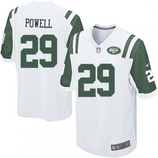 Men's Nike New York Jets 29 Bilal Powell Game White NFL Jersey