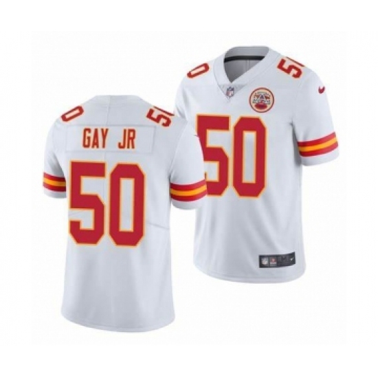 Men's Kansas City Chiefs 50 Willie Gay Jr. White Vapor Untouchable Limited Stitched Football Jersey