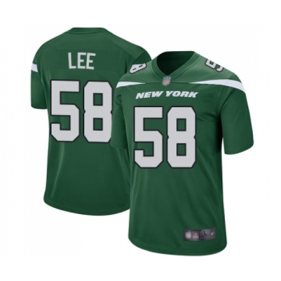 Men's New York Jets 58 Darron Lee Game Green Team Color Football Jersey
