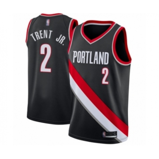 Youth Portland Trail Blazers 2 Gary Trent Jr. Swingman Black Basketball Jersey - Icon Edition