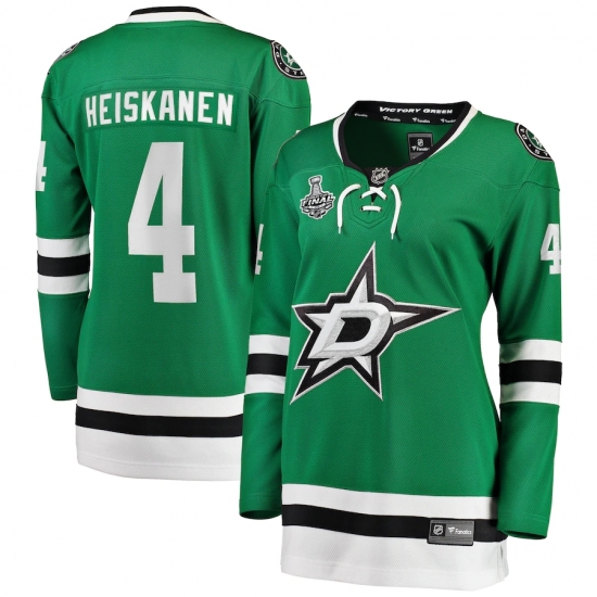 Women's Dallas Stars 4 Miro Heiskanen Fanatics Branded Green 2020 Stanley Cup Final Bound Home Player Breakaway Jersey