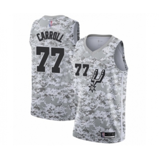 Women's San Antonio Spurs 77 DeMarre Carroll White Swingman Jersey - Earned Edition