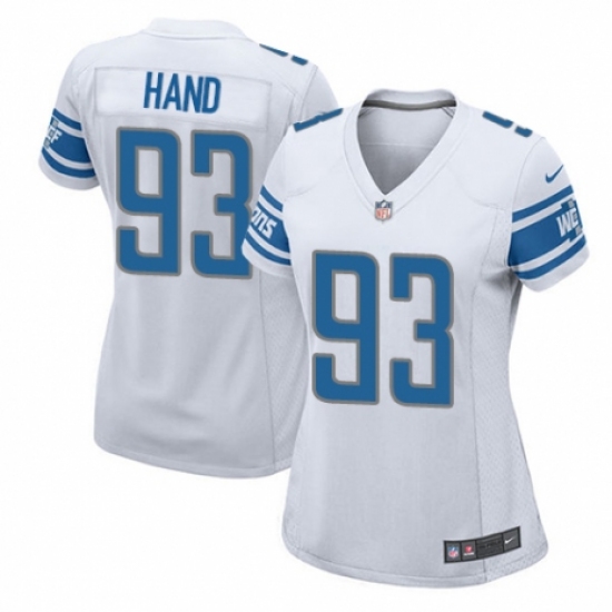 Women's Nike Detroit Lions 93 Da'Shawn Hand Game White NFL Jersey