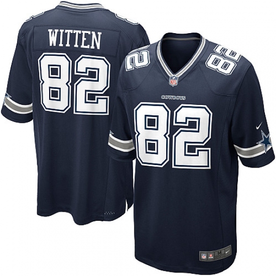 Men's Nike Dallas Cowboys 82 Jason Witten Game Navy Blue Team Color NFL Jersey